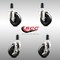 Service Caster 4 Inch 316SS Soft Rubber Swivel 1-3/8 Inch Expanding Stem Caster Brake SCC, 2PK SCC-SS316EX20S414-SRS-2-TLB-2-138 - alternate 2